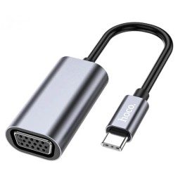 Кабель-переходник Hoco UA21 Type-C (папа) на VGA (мама) серебряный