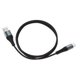 Usb Кабель-зарядка Type-C Hoco X38 Cool 3A 1м в тканевой оплётке чёрный