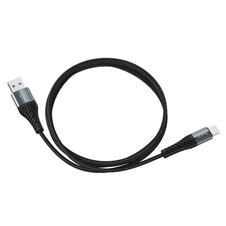  Usb Кабель-зарядка Type-C Hoco X38 Cool 3A 1м в тканевой оплётке чёрный