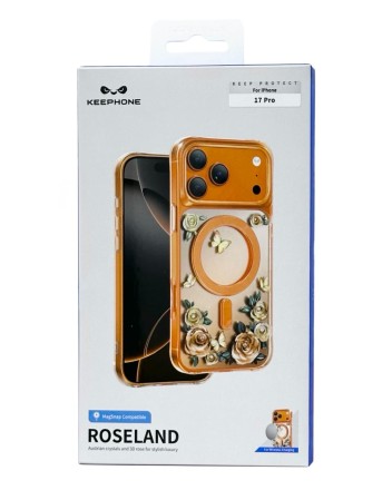  Накладка для i-Phone 17 Pro Keephone Roseland MagSnap оранжевая