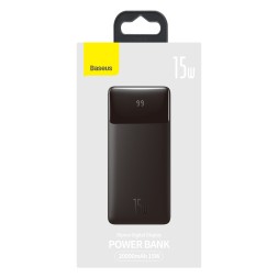 Powerbank Baseus Bipow Digital Display 15W, 3A, 20000мАh (PPDML-J01) черный