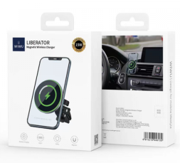 Держатель c беспроводной зарядкой в воздуховод WIWU Liberator CH-308 15W черный