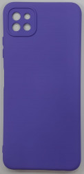 Накладка для Samsung Galaxy A22S силикон матовый фиолетовый