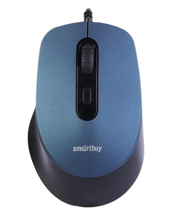  Мышь проводная беззвучная Smartbuy ONE 265 USB/DPI 800-1200-1600-2400/4 кнопки/1.5м синяя (SBM-265-B