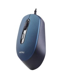 Мышь проводная беззвучная Smartbuy ONE 265 USB/DPI 800-1200-1600-2400/4 кнопки/1.5м синяя (SBM-265-B