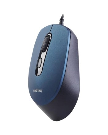  Мышь проводная беззвучная Smartbuy ONE 265 USB/DPI 800-1200-1600-2400/4 кнопки/1.5м синяя (SBM-265-B
