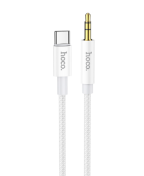 Кабель-переходник Hoco UPA19 Type-C (папа) на AUX 3.5мм (папа) 1м белый