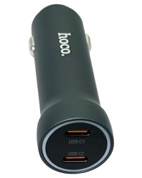 Автомобильное заряд. устр. Hoco Z54B 2C 60W серый