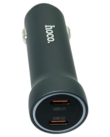  Автомобильное заряд. устр. Hoco Z54B 2C 60W серый