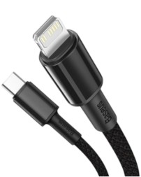 Кабель-зарядка Type-C на Lightning Baseus High Density Braided 1м (CATLGD-01) 20W черный