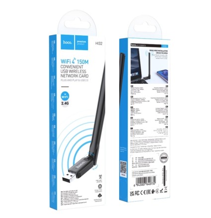  USB-адаптер беспроводной Hoco Hi32 WIFI 4 черный