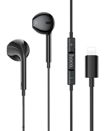  Стереонаушники Hoco M111 с микрофоном Lightning черные