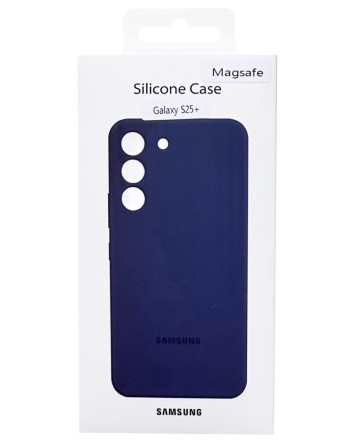  Накладка для Samsung Galaxy S25 Plus MagSafe Silicone Case синий