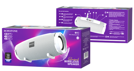  Bluetooth колонка Borofone BR3 Rich sound IPX5 TWS BT5.0 серая