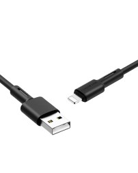Usb Кабель-зарядка Lightning Borofone BX31 2.4A 1м силиконовый чёрный