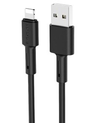 Usb Кабель-зарядка Lightning Borofone BX31 2.4A 1м силиконовый чёрный