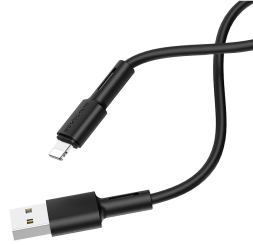 Usb Кабель-зарядка Lightning Borofone BX31 2.4A 1м силиконовый чёрный