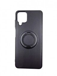 Чехол-накладка для Samsung Galaxy A12 силикон iface с держателем чёрный