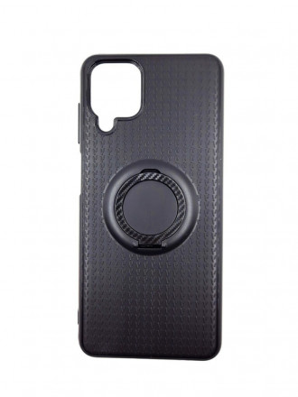Чехол-накладка для Samsung Galaxy A12 силикон iface с держателем чёрный
