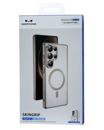  Накладка для Samsung Galaxy S25 Edge Keephone SkinGrip MagSnap прозрачный титан