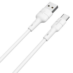 Usb Кабель-зарядка Type-C Borofone BX30 Silicone 3A 1м силиконовый белый