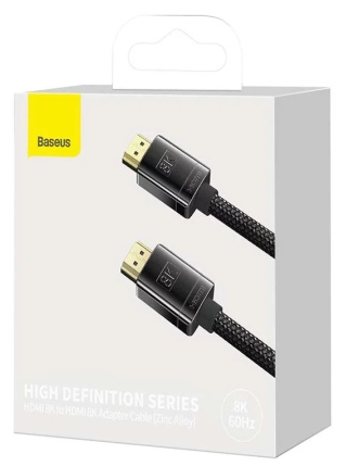  Baseus High Definition Series HDMI 8K to HDMI 8K Adapter Cable 1м WKGQ000001 черный