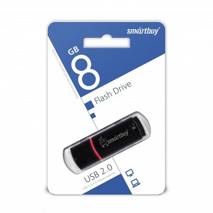  USB флеш накопитель Smartbuy 8GB Crown Black (SB8GBCRW-K)