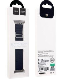 Сменный браслет тканевый Hoco WA13 для Apple Watch 42-44-45-49мм чёрный