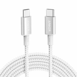 Usb Кабель-зарядка Type-C на Type-C Anker (A8757621) 100W 1.8м в оплетке белый