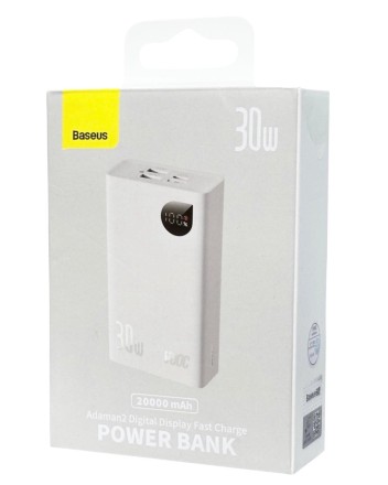  Powerbank Baseus Adaman2 20000mAh 2USB/1USB-C 30W PPAD050002 белый