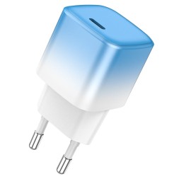 Сетевое зар. устр. Hoco C101A 1С PD3.0/QC3.0 20W ледяной синий