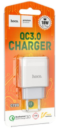 Сетевое зар. устр. Hoco C72Q QC3.0 18W 1USB , белое