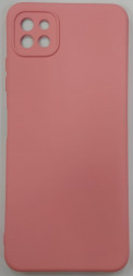 Накладка для Samsung Galaxy A22S силикон матовый розовый