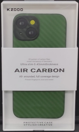  Накладка для i-Phone 14 K-Doo Air Carbon пластик зелёная