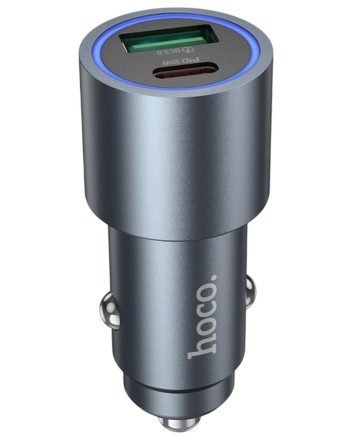  Автомобильное заряд. устр. Hoco Z60 1USB/1C 48W серый