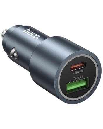  Автомобильное заряд. устр. Hoco Z60 1USB/1C 48W серый