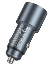 Автомобильное заряд. устр. Hoco Z60 1USB/1C 48W серый