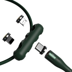 Usb Кабель-зарядка Micro+Lightning+Type-C Baseus Zinc Magnetic 1м 3A CA1T3-A06 зелёный