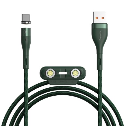  Usb Кабель-зарядка Micro+Lightning+Type-C Baseus Zinc Magnetic 1м 3A CA1T3-A06 зелёный