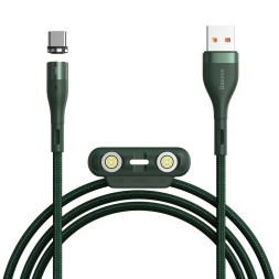 Usb Кабель-зарядка Micro+Lightning+Type-C Baseus Zinc Magnetic 1м 3A CA1T3-A06 зелёный