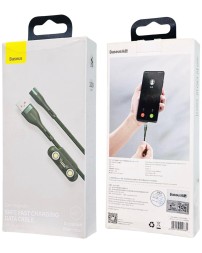 Usb Кабель-зарядка Micro+Lightning+Type-C Baseus Zinc Magnetic 1м 3A CA1T3-A06 зелёный