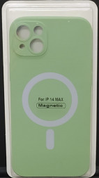 Накладка для i-Phone 14 Max 6.7&quot; Magsafe силикон зеленая