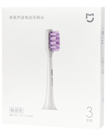  Сменные насадки для зубной щетки Mijia Sensitive T301/T302/T501/T501C (3шт) MBS306 белые