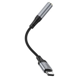 Переходник Hoco LS36 Type-C на AUX3.5 12см черный