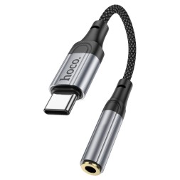 Переходник Hoco LS36 Type-C на AUX3.5 12см черный