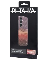 Накладка для Samsung Galaxy S25 Pitaka Tactile Woven Case (Sunset)