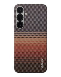 Накладка для Samsung Galaxy S25 Pitaka Tactile Woven Case (Sunset)