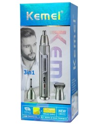 Электрический триммер для носа Kemei KM-315 серебристый