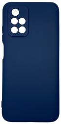 Накладка для Xiaomi Redmi 10 Silicone cover без логотипа темно-синяя