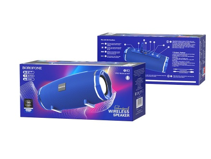  Bluetooth колонка Borofone BR3 Rich sound IPX5 TWS V5.0 синий